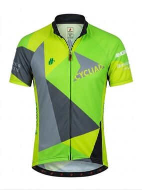Hincapie Cycliad Womens XL Cycling Jersey Neon Green Full Zip Road Bike Shirt